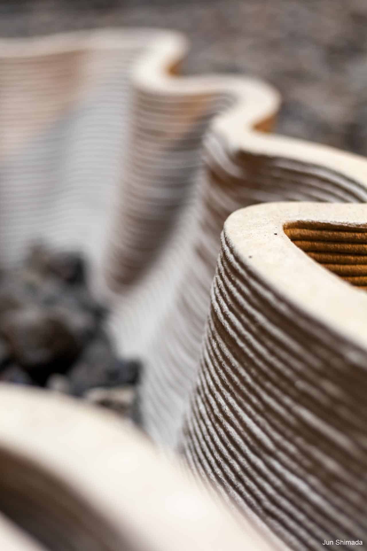 Sculpture en bois et béton