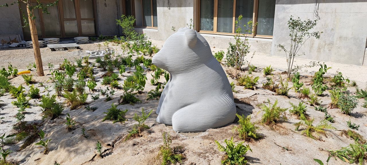A bear in a daycare center