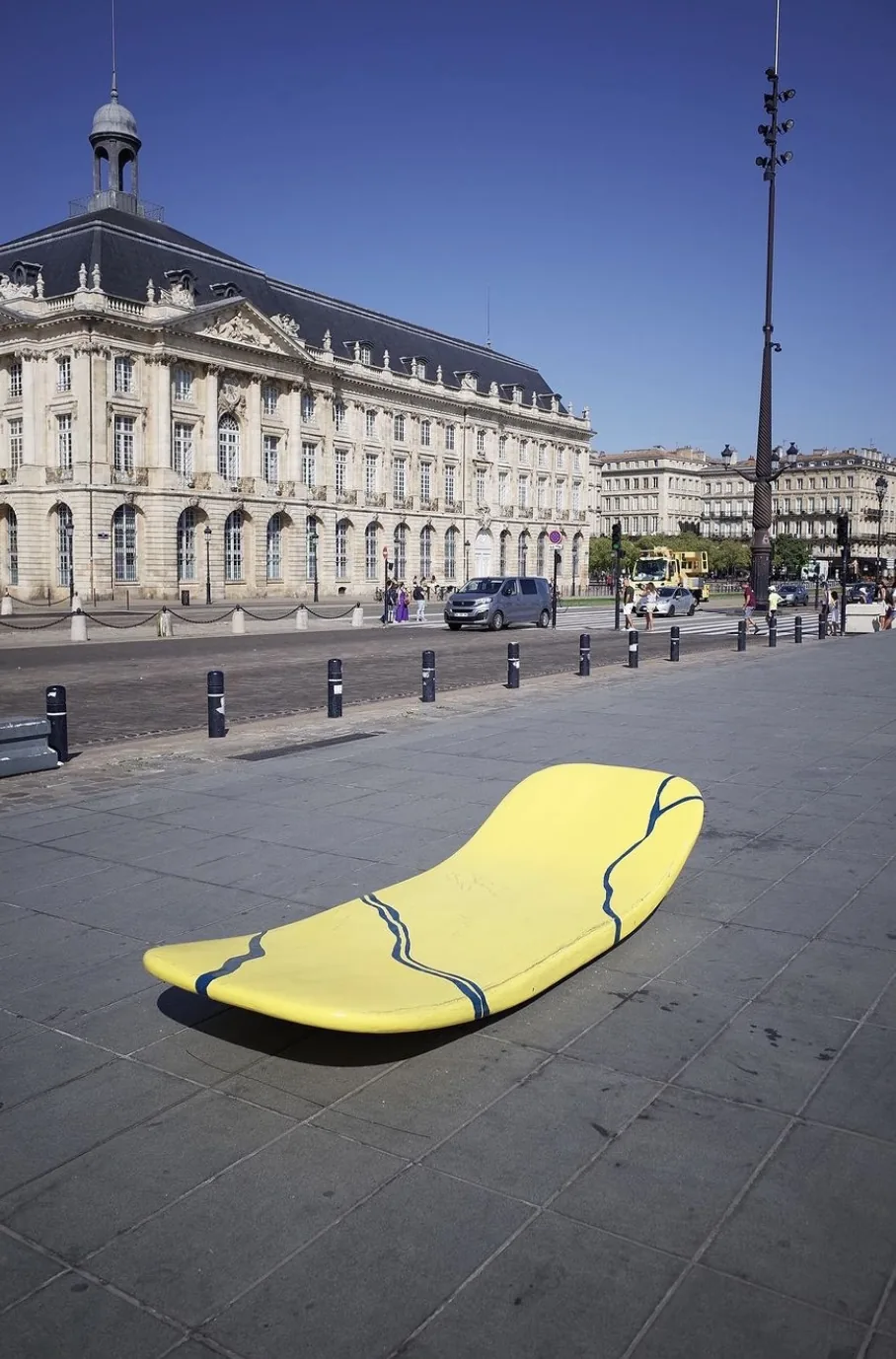 Brightly colored skateable sculptures · Bordeaux