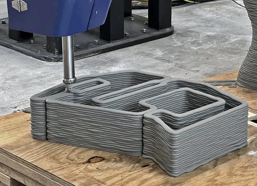 Concrete 3D Printed Stacked Wall